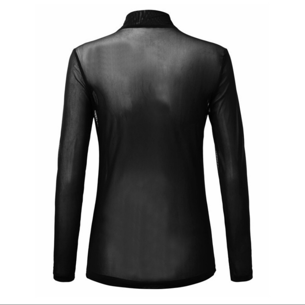 NEW! Sheer Turtleneck Top - Picture 6 of 6